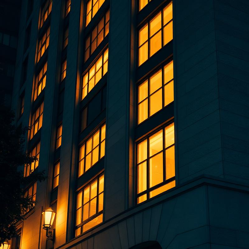 Arquitectura de lujo en Polanco de noche