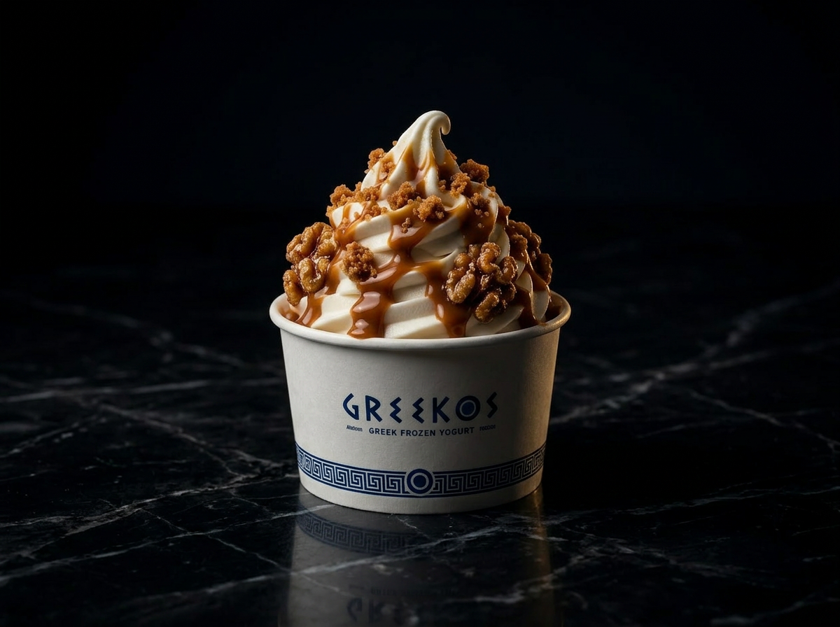 GREEKOS yogurt griego con nuez caramelizada y dulce de leche